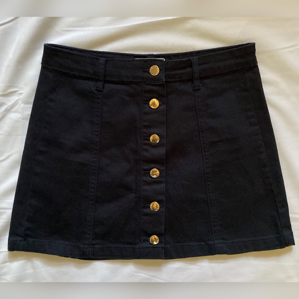 Forever 21 High Waisted Button Skirt